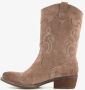 Harper suede dames cowboy western laarzen taupe Bruin Echt leer - Thumbnail 3
