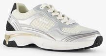Hush Puppies dames dad sneakers zilver wit