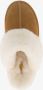 Hush Puppies dames pantoffels met lamsvacht cognac Sloffen Echt leer - Thumbnail 7