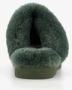Hush Puppies dames pantoffels met lamsvacht groen Sloffen Echt leer - Thumbnail 2