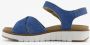 Hush Puppies leren dames sandalen blauw Uitneembare zool - Thumbnail 5