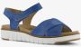 Hush Puppies leren dames sandalen blauw Uitneembare zool - Thumbnail 7