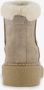 Hush Puppies gevoerde boots met imitatiebont taupe Bruin Echt leer - Thumbnail 3