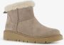 Hush Puppies gevoerde boots met imitatiebont taupe Bruin Echt leer - Thumbnail 5