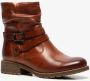 Hush Puppies gevoerde leren dames enkellaarsjes Cognac - Thumbnail 6