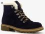 Hush Puppies gevoerde suede dames veterboots navy Blauw Echt leer - Thumbnail 6