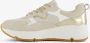 Hush Puppies leren dames dad sneakers beige goud Uitneembare zool - Thumbnail 3