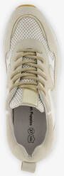 Hush Puppies leren dames dad sneakers beige goud