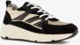 Hush Puppies leren dames dad sneakers zwart beige Uitneembare zool - Thumbnail 6