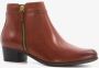 Hush Puppies leren dames enkellaarsjes cognac - Thumbnail 5