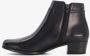 Hush Puppies leren dames enkellaarsjes met hak Zwart - Thumbnail 4
