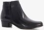 Hush Puppies leren dames enkellaarsjes met hak Zwart - Thumbnail 6