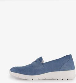 Hush Puppies leren dames instapper blauw