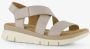 Hush Puppies leren dames sandalen beige - Thumbnail 6