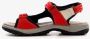 Hush Puppies leren dames sandalen beige rood - Thumbnail 6