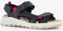 Hush Puppies leren dames sandalen blauw rood - Thumbnail 6