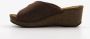 Hush Puppies leren dames sandalen bruin - Thumbnail 5