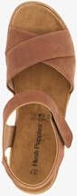 Hush Puppies leren dames sandalen cognac