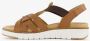 Hush Puppies leren dames sandalen cognac Uitneembare zool - Thumbnail 4