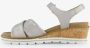 Hush Puppies leren dames sandalen met sleehak Zilver Uitneembare zool - Thumbnail 3