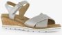 Hush Puppies leren dames sandalen met sleehak Zilver Uitneembare zool - Thumbnail 8