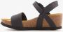 Hush Puppies leren dames sandalen met sleehak Zwart Extra comfort Memory Foam - Thumbnail 5