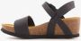 Hush Puppies leren dames sandalen met sleehak Zwart Extra comfort Memory Foam - Thumbnail 3