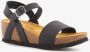 Hush Puppies leren dames sandalen met sleehak Zwart Extra comfort Memory Foam - Thumbnail 5