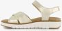 Hush Puppies leren dames sandalen metallic goud Uitneembare zool - Thumbnail 5