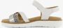 Hush Puppies leren dames sandalen wit zilver Uitneembare zool - Thumbnail 4