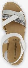 Hush Puppies leren dames sandalen wit zilver