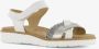 Hush Puppies leren dames sandalen wit zilver Uitneembare zool - Thumbnail 6