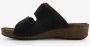 Hush Puppies leren dames sandalen zwart - Thumbnail 4