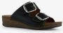 Hush Puppies leren dames sandalen zwart - Thumbnail 6