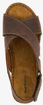 Hush Puppies leren dames sleehak sandalen bruin