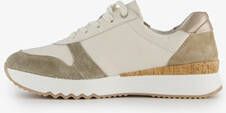 Hush Puppies leren dames sneakers beige groen