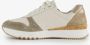 Hush Puppies leren dames sneakers beige groen Uitneembare zool - Thumbnail 3