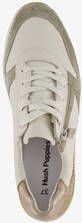 Hush Puppies leren dames sneakers beige groen