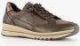 Hush Puppies leren dames sneakers brons beige Uitneembare zool - Thumbnail 5