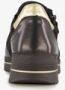 Hush Puppies leren dames sneakers zwart goud Uitneembare zool - Thumbnail 4