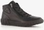 Hush Puppies leren dames veterschoenen zwart Uitneembare zool - Thumbnail 6