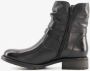 Hush Puppies leren enkellaarsjes met gesp zwart - Thumbnail 4