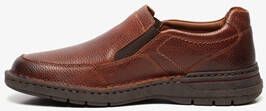 Hush Puppies leren heren pantoffels gevoerd cognac online bestellen