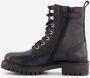Hush Puppies leren meisjes veterboots Zwart - Thumbnail 4