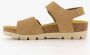 Hush Puppies suede dames bio sandalen beige Echt leer - Thumbnail 4