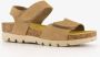 Hush Puppies suede dames bio sandalen beige Echt leer - Thumbnail 6