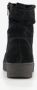 Hush Puppies suede dames enkellaarsjes zwart Echt leer Uitneembare zool - Thumbnail 3
