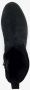 Hush Puppies suede dames enkellaarsjes zwart Echt leer Uitneembare zool - Thumbnail 4