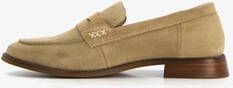 Hush Puppies suede dames loafers donkerbeige