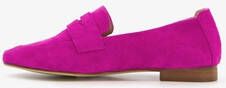 Hush Puppies suede dames loafers fuchsia roze